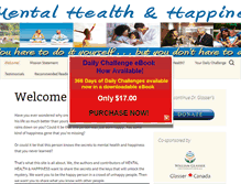 Tablet Screenshot of mentalhealthandhappiness.com